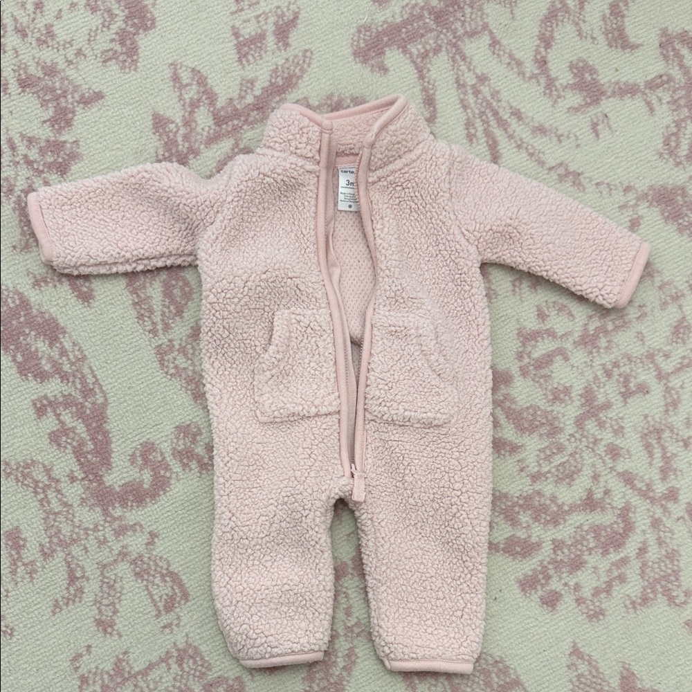 Carter's Soft Pink Sherpa Footie